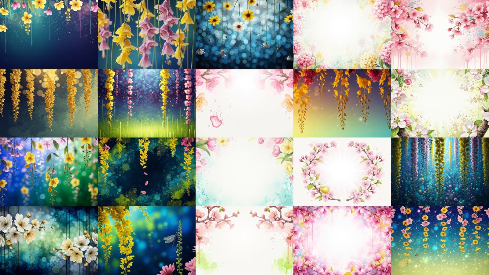 Abstract Watercolor Floral Dreams