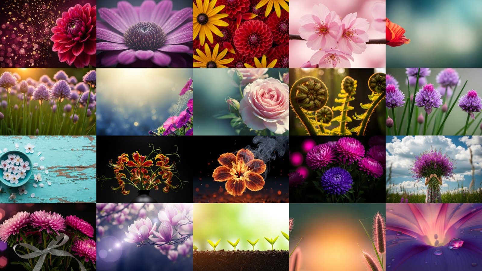 Cinematic Floral Grandeur