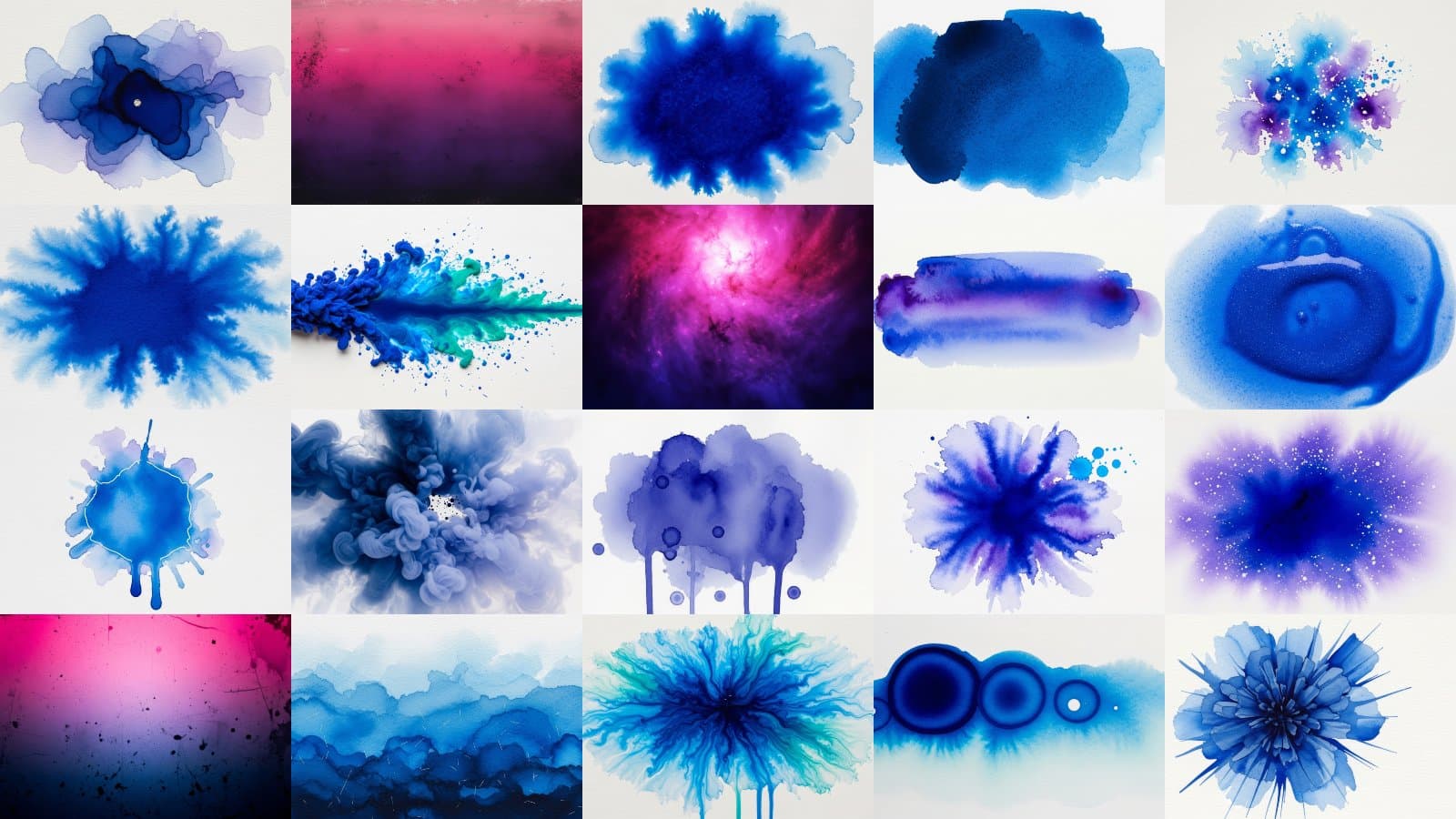Cosmic Indigo Blue Watercolors