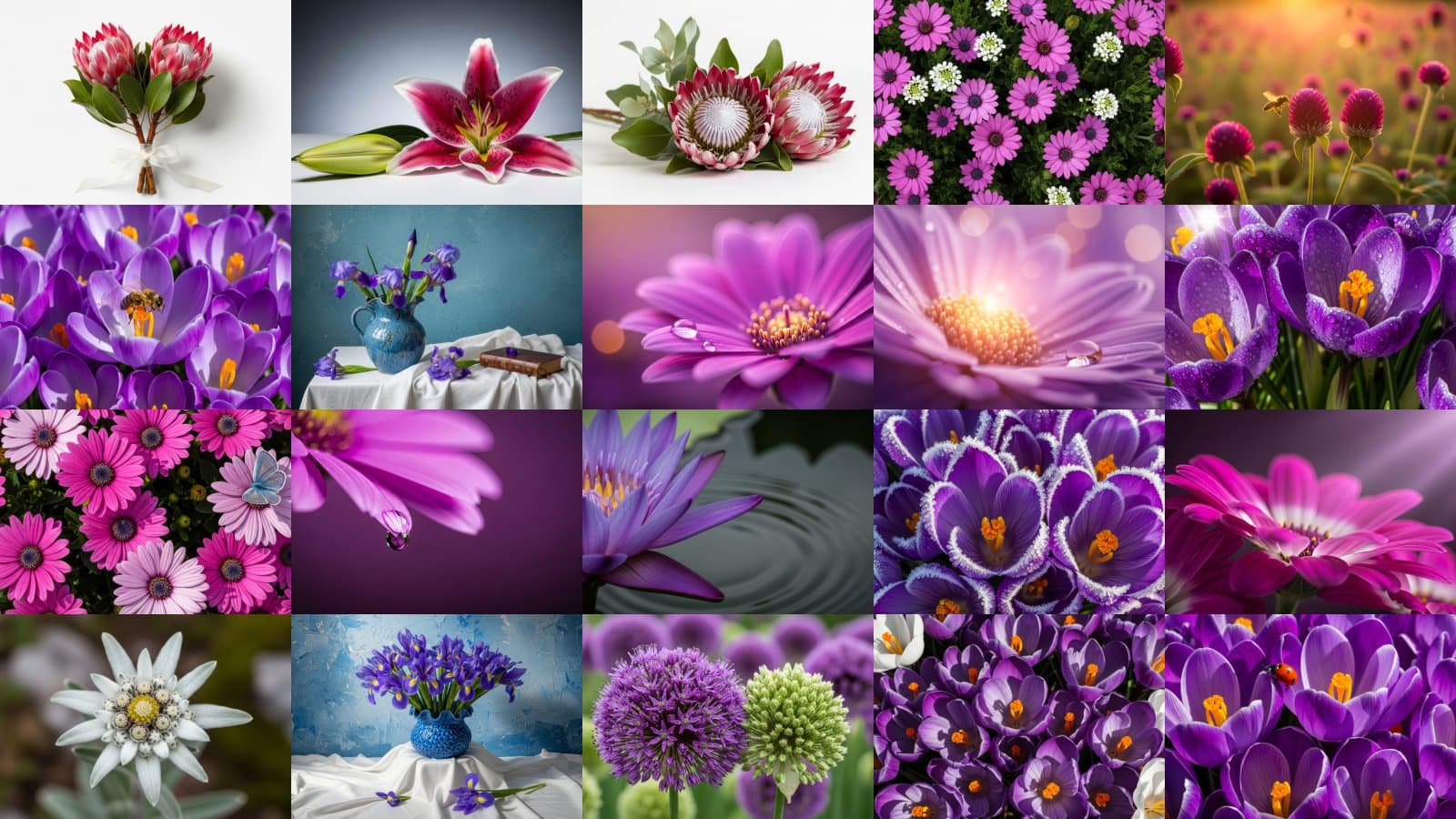 Floral Elegance in Purple Hues