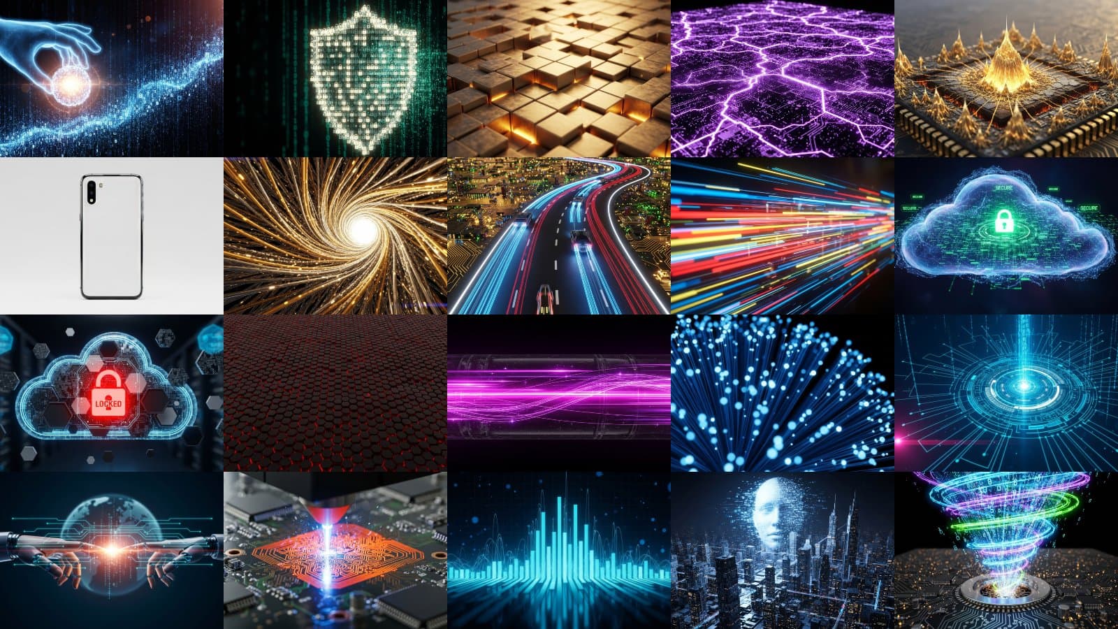 Glowing Tech Visuals Bundle Vol. 2