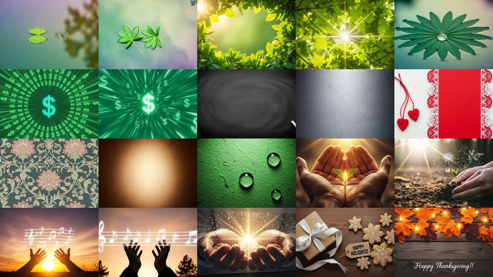 Green Backgrounds Collection