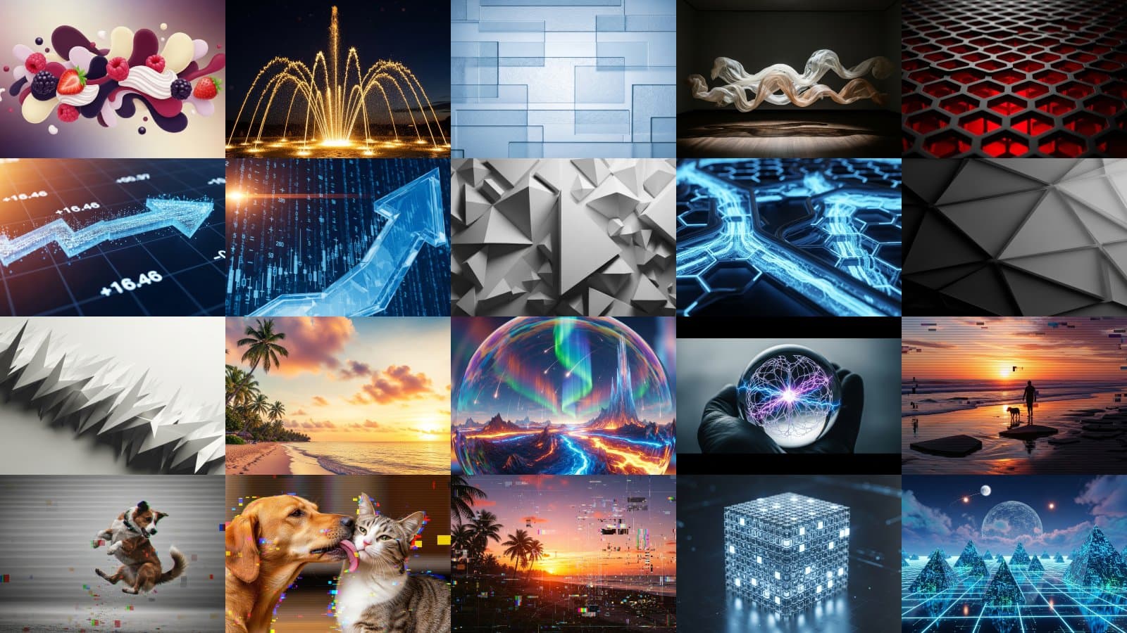 Modern Futuristic Graphics Set