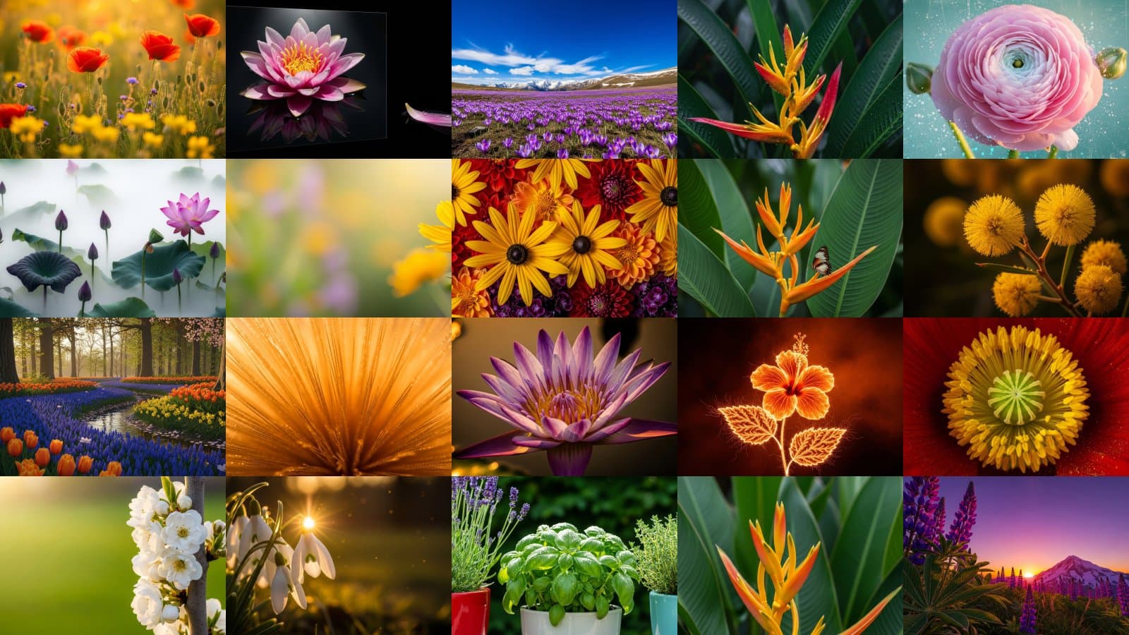 Nature's Golden Hour Tapestry