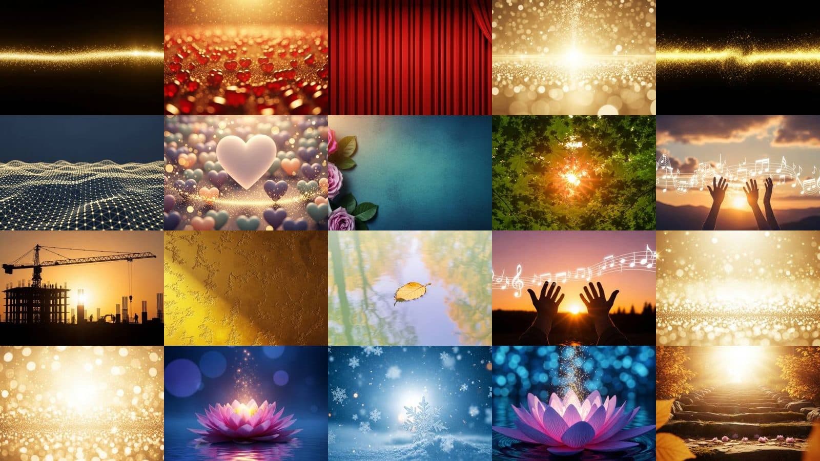 Golden Backgrounds Collection
