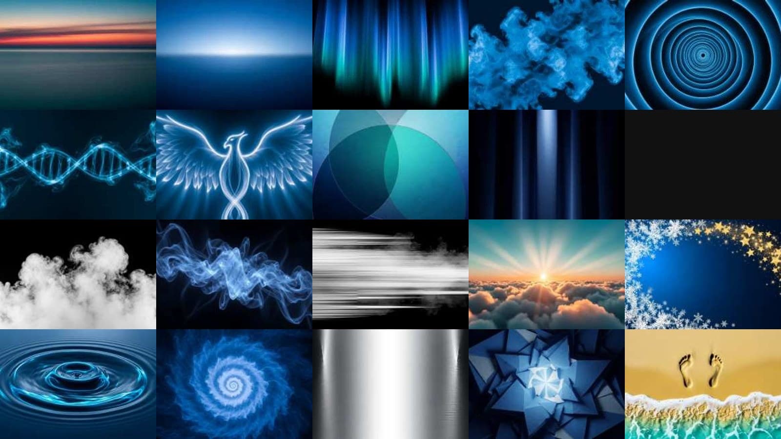 Blue & Smoke Overlays Bundle
