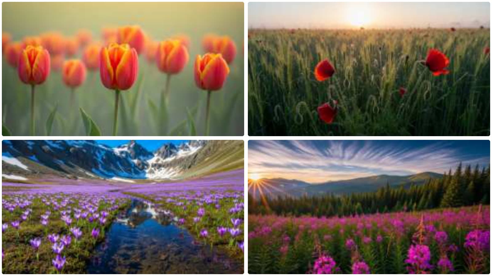 Ethereal Mountain Bloomscapes