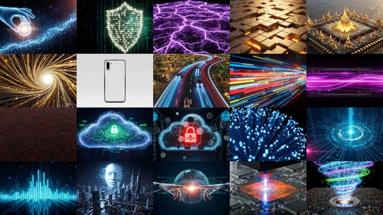 Glowing Tech Visuals Bundle Vol. 2